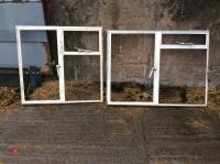 2 METAL FRAMED WINDOWS (NO GLASS)