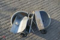 2 GALVANISED DRINKING BOWLS - 3