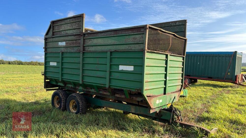 FRASER 10T TWIN AXLE SILAGE TRAILER