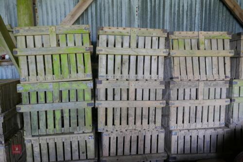 6 WOODEN 500 CWT CRATES