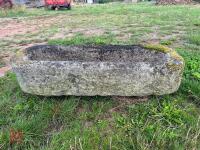 OBLONG GRANITE TROUGH/PLANTER - 9