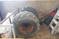 PAIR OF DUNG SPREADER RIMS & TYRES - 2