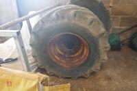 PAIR OF DUNG SPREADER RIMS & TYRES - 3