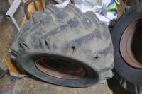 PAIR OF DUNG SPREADER RIMS & TYRES - 5