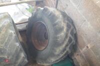 PAIR OF DUNG SPREADER RIMS & TYRES - 6