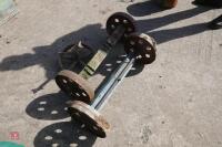 2 X CAST IRON AXLES & WHEEL - 6