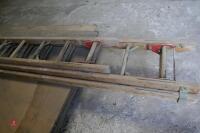 WOODEN TRIPLE EXTENDING LADDER - 6