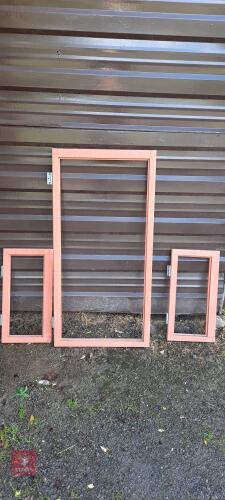 3 WOODEN WINDOW FRAMES