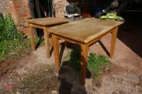 4 X OAK TABLES