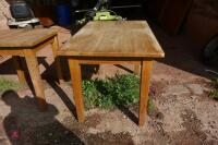 4 X OAK TABLES - 2