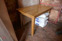 4 X OAK TABLES - 4