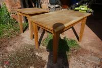 4 X OAK TABLES - 5