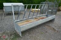 GALVANISED CATTLE FORD BARRIER & TROUGH - 9