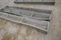 3 9' GALVANISED SHEEP GROUND TROUGHS - 2