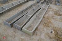 3 9' GALVANISED SHEEP GROUND TROUGHS - 4