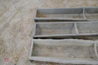 3 9' GALVANISED SHEEP GROUND TROUGHS - 8