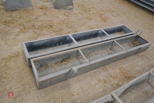 2 6' GALVANISED HOOK OVER FEED TROUGHS