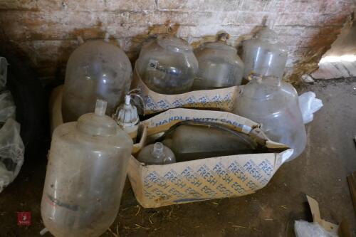 7 ALFA-LAVAL /FULLWOOD GLASS MILK JARS