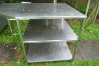 STAINLESS STEEL CORNER SHELVING UNIT - 4