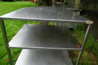 STAINLESS STEEL CORNER SHELVING UNIT - 7