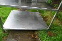 STAINLESS STEEL CORNER SHELVING UNIT - 8