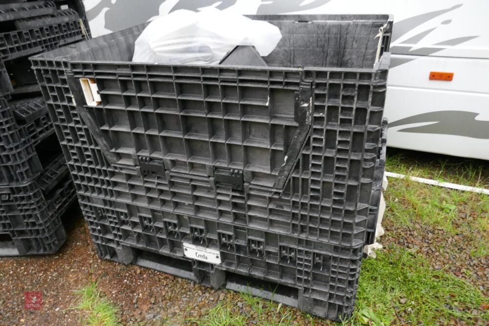 5 PLASTIC FOLDING COLLAPSIBLE CRATES