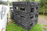 5 PLASTIC FOLDING COLLAPSIBLE CRATES - 5