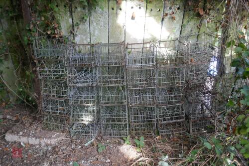 10 X VINTAGE METAL MILK CRATES