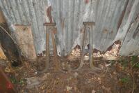 2 CAST IRON BENCH ENDS