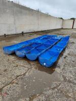 HOMEMADE SIX SECTION CATTLE FEED TROUGHS