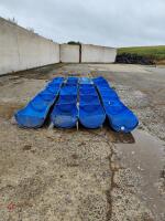 HOMEMADE SIX SECTION CATTLE FEED TROUGHS