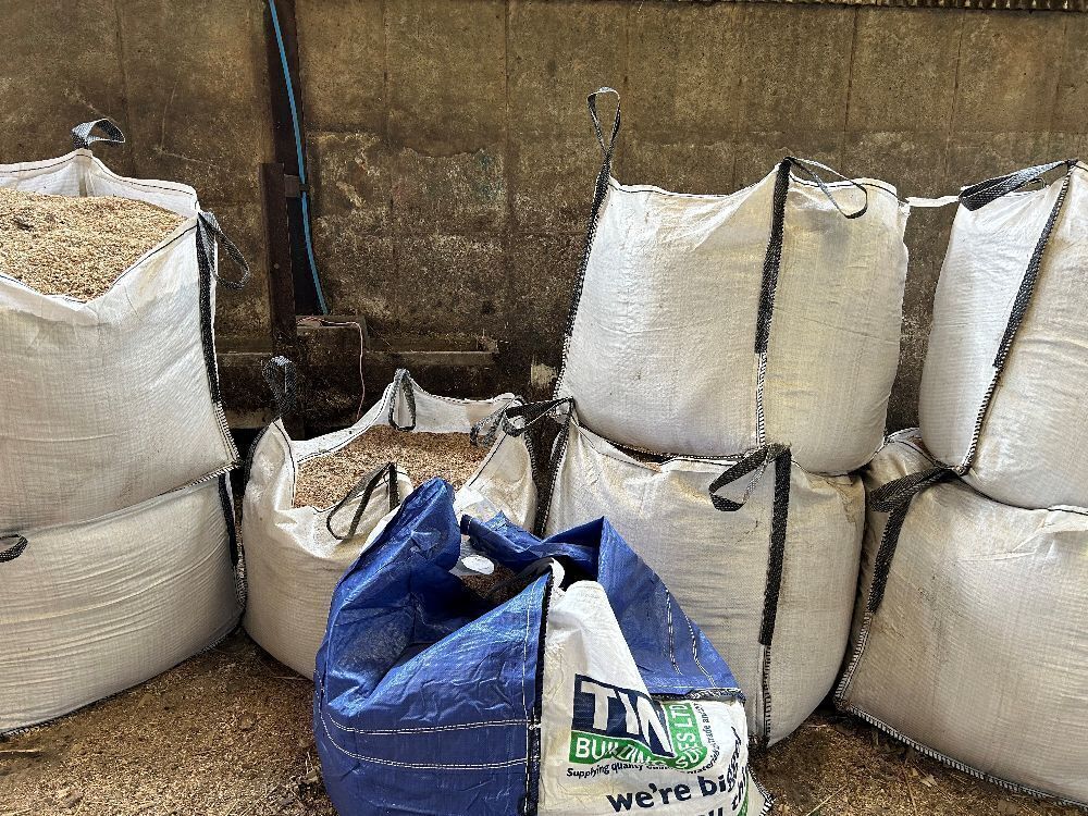 7 DUMPY BAGS OF SAWDUST