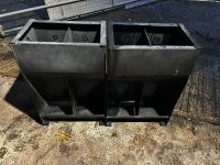 2 2' X 3' X 15'' PLASTIC PIG TROUGHS