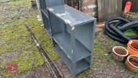 2 METAL SHELVING UNITS - 2
