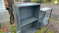 2 METAL SHELVING UNITS - 6