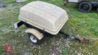 SINGLE AXLE CAR TRAILER C/W LID