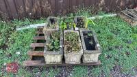 6 STONE PLANT POTS