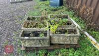 6 STONE PLANT POTS - 3