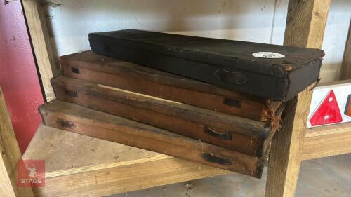 4 VINTAGE GUN CASES