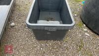 3 BLACK PLASTIC BINS - 2
