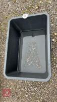 3 BLACK PLASTIC BINS - 4