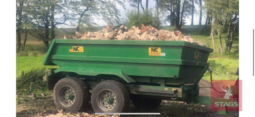 10T DUMP TRAILER FULL OF HARDWOOD LOGS