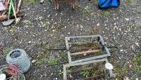 2 ORNATE METAL WHEELBARROW PLANTERS - 3