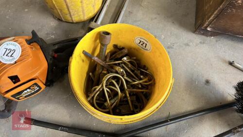 BUCKET OF 'U' BOLTS ETC