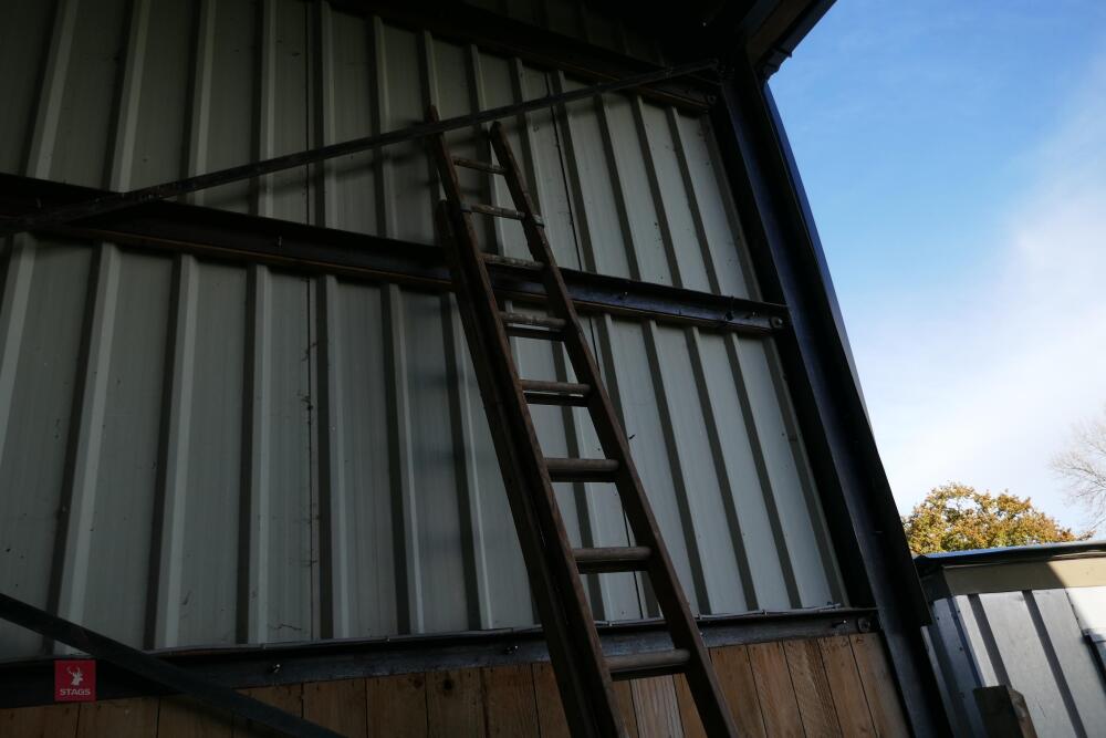 12' EXTENDING WOODEN LADDER (17)