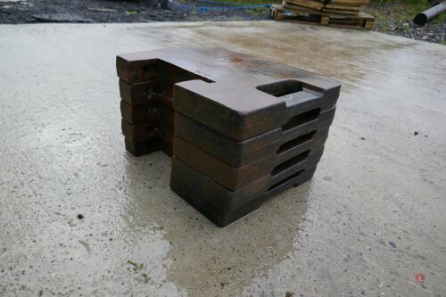 5 DEUTZ FRONT TRACTOR WAFER WEIGHTS