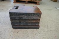 5 DEUTZ FRONT TRACTOR WAFER WEIGHTS - 2