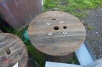 3 LARGE WOODEN BOBBINS - 4
