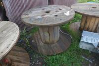 3 LARGE WOODEN BOBBINS - 5
