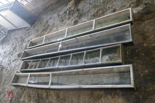 4 GROUND FEED TROUGHS (86)